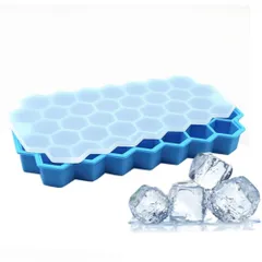 ール シリコン バレンタイン シリコン製 チョコ チョコレート ハニカム モールド アイスクリーム 氷機 アイスキューブ お菓子づくり 製氷皿 氷皿 ブルーP_0