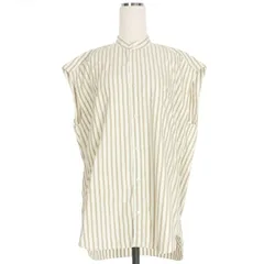 オーラリー AURALEE 19SS WASHED FINX TWILL STRIPE SLEEVELESS SHIRTS  ストライプ ノースリーブシャツ スタンドカラー 0 マルチカラー A9SS02TSのサムネイル