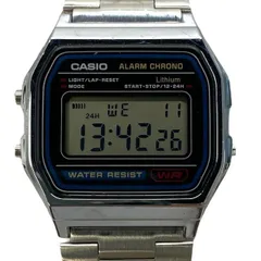 【稼働品】CASIO カシオ A158W 腕時計 時計 チープカシオ アクセサリー 小物 クォーツ デジタル ステンレス シルバー