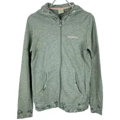 古着 レディースS adidas neo/アディダスネオ スウェット フード ジャケット ジップ トレーニングウェア グレー F42239 gl00120