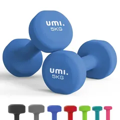 ダンベル 5kg 2個セット 筋トレ ダンベル ?? ウエイト カラー ダンベル 鉄アレイ dumbbell (ブルー) 1