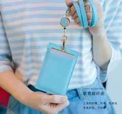 IDカードホルダー ケース 社員証ケース  定期入れ　ネックストラップ付き非接触ICカードに最適な伸縮自在のリール