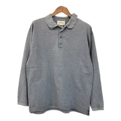 00年代 Eddie Bauer エディーバウアー 長袖ポロシャツ グレー（メンズ M ）中古 古着 T5193