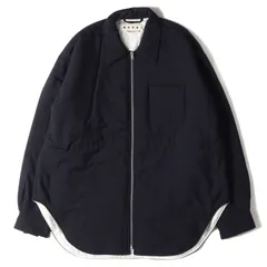 MARNI マルニ ジャケット サイズ:50 20AW オーバーサイズ ウール パデッド ジップ シャツ ジャケット CUMU0299W0 アウター ブルゾン コート 中綿 ネイビー 紺 イタリア製【メンズ】のサムネイル