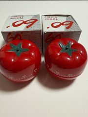 【ジャンク品】トマトのキッチンタイマー　レトロ