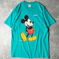 90s USA製 ディズニー オフィシャル ミッキー プリント 半袖 Tシャツ L / 90年代 アメリカ製 オールド グリーン Sherry's