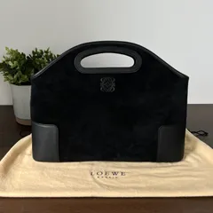 [人気商品]LOEWE ロエベ ショッピングバッグ ハンド スエード×レザー くり抜きハンドル アナグラムロゴ レディース