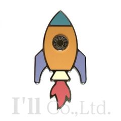 【未使用品】HERMES　エルメス　スペースHピンブローチ　メタル　シルバー　マルチカラー　ブランドジュエリー　ワンポイントアクセサリー　宇宙　ロケット【中古】【71540】