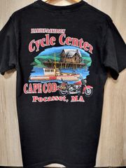 【HOLOUBEK社製】90's 「HARLEY-DAVIDSON」 USA製 半袖Tシャツ ブラック CAPE COD