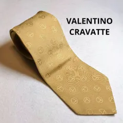 2:ネクタイ VALENTINO CRAVATTE 9.5㎝ ベージュ B 327●