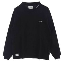 WTAPS ダブルタップス 20AW 202ATDT-CSM22 INDUSTRY MOCK NECK モックネック ロゴ刺繍 長袖カットソー ブラック系 3【美品】【中古】