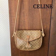 セリーヌ　CELINE　マカダム　PVC　タッセル付き　ショルダーバッグ