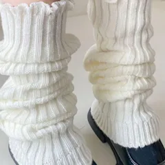 ☆新品　レッグウォーマー　ルーズソックス　キッズ　女の子　白　45cm