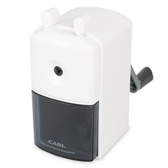【在庫処分】カール事務器 手動鉛筆削器 折れ芯詰まり除去機能付き ホワイト 日本メーカー CMS-310-W
