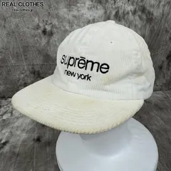 15SS SUPREME Corduroy Classic Logo 6-Panel Cap (BLACK