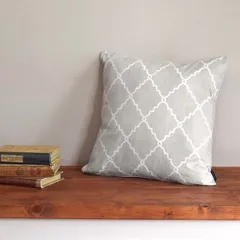 COLORFUL CANDY STYLE 新品  クッションカバー 2枚セット 綿100％ 45cm×45cm モロッコパターン グレー シンプル クッション カバー 綿 45 センチ cm おしゃれ かわいい 可愛い オシャレ コットン インテリア