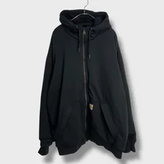 ☆Carhartt☆カーハート☆ジップアップパーカー☆RAIN DEFENDER☆ルーズフィット☆ビッグサイズ☆ブラック☆2XL☆I25M