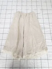 ◇ Θ SM2 サマンサ モスモス ストライプ柄 ガウチョ パンツ サイズF ベージュ系 レディース E  【1509100071464】