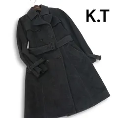 K.T. ケーティー キヨコタカセ 秋冬★ ウール混 アンゴラ トレンチ コート Sz.11　レディース