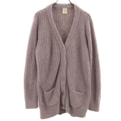 gelato pique ジェラートピケ 長袖 ルームウェア F パープル ふわもこ カーディガン レディース 古着