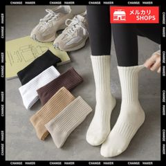 リブソックス ミドル丈 冷えとり 靴下 レディース 無地 おしゃれ かわいい ソックス 通気性高い オールマッチソックス 韓国風 カジュアル クルーソックス あったかい 防寒靴下 女性用 程よい厚さ 絶妙な丈感 ゆったり快適な履き心地 98FTAO-001