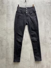 Heather ヘザー HE050053CA ハイウエスト スキニー デニムパンツ sizeS/黒 ■■レディース