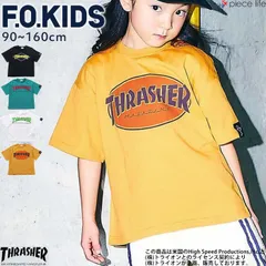  スラッシャー THRASHER エフオーキッズ F.O.KIDS Tシャツ 半袖 男の子 女の子  春 夏 秋  90 100 110 120 130 140 150 160cm R207295　白　ホワイト