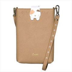 ☆ ベージュ ☆ ショルダーストラップ付きスマホポーチ Cocotte スマホショルダーバッグ レディース スマホポーチ ショルダー スマホポシェット スマホ ショルダーバッグ 大人 かわいい ミニショルダーバッグ 縦 斜めがけ おしゃれ 可愛い オシャレ