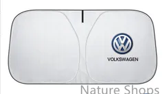 【新品未使用】新型 140cm*70cm  フォルクスワーゲン VW ロゴ フロントサンシェード ワンタッチフロントシェード  フロントガラス サンシェード 紫外線対策 収納袋付  折りたたみ式   GOLF GTI　シロッコ　ポロ　ビートル　ルポ