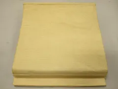 平和屋着物＊夏物　九寸開き名古屋帯　幾何学文　黄支子色　正絹　逸品　CAAW8863oy