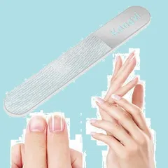 【在庫処分】ネイルケア ネイルシャイナ― つめみがき 最新ナノ技術が生んだ全く新しい つめ や ピカピカ すり 人気 ガラス製 ランキング ツメ磨き 爪磨き 介護 子供 爪やすり つめ お手入れ 【2025年改良版】Kanavi (ラウンド型-爪やすり)
