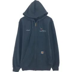 古着 カーハート Carhartt ORIGINAL FIT Lighthouse Window Cleaning バックプリント スウェットフルジップパーカー/eaa508575
