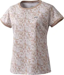 【新品　ジュニア用】prince（プリンス）ガールズ キッズ ジュニア ゲームシャツ 半袖 テニスウェア 吸汗速乾 UVケア　ベージュ WF2082-040