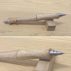 木軸シャープペンシル　PG-オーク  T-１Ｃ　（オーク中間色）＝少し薄い茶色系　■製図用先端改短切　限定　限定品　木軸シャーペン　木製　オリジナル　PG-METAL350　カスタムシャーペン　木軸　木軸ペン