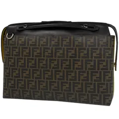 フェンディ FENDI ズッカ柄 ビジネスバッグ ブリーフケース ハンドバッグ ビジネスバッグ コーティングキャンバス ブラウン ブラック 7VA458 メンズ 【中古】のサムネイル