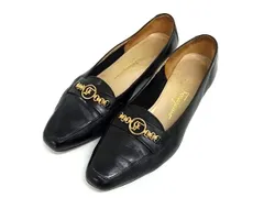 Salvatore Ferragamo フェラガモ レザー パンプス サイズ 5 1/2 (約23cm) 靴 シューズ レディース ブラック系 DK6460