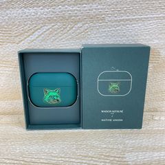 【未使用品】MAISON KITSUNE × NATIVE UNION GREEN FOX-IPHONE 12/12 PRO NU-APPRO-GRN-GFOX Airpods Pro ケース エアポッツケースプロ  NO.Y4077A