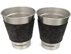 【中古】マグカップ・湯のみ [単品] ステンレス製カップ(2個セット) 「スターバックスコーヒー スターバックス福袋2017」