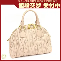 2024年最新】（中古）(ミュウミュウ) miu miu マテラッセ ハンドバッグ レザー 茶 2WAY RT0439 中古の人気アイテム - メルカリ