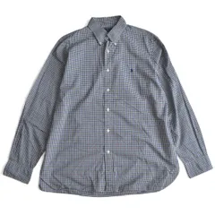 RALPH LAUREN ラルフローレン GINGHAM CHECK SHIRT ボタンダウンシャツ ポニー刺繍 イエローQRタグ サイズXL メンズ 長袖 メンズ