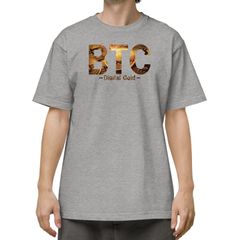 BTC DIGITAL GOLD（グレー）仮想通貨 投資Tシャツ