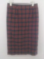 ◇ Sonny Label URBAN RESEARCH チェック 膝下丈 タイト スカート サイズ38 ネイビー オレンジ レディース P  【1212230003044】