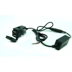 バイク USB電源 充電器 2ポート チャージャー スマホ 防水 充電[定形外郵便、送料無料]mer002のサムネイル