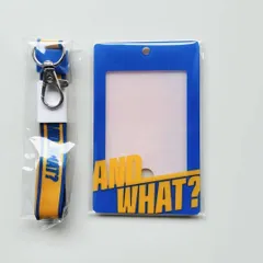 BTS ランヤードホルダーセット J-HOPE 展示会 AND WHAT ホソク ネックストラップ キーホルダー IDカード入れ 青 黄色 ブルー イエロー 韓国 限定