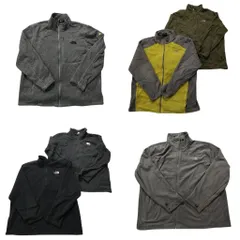 古着卸 まとめ売り ノースフェイス フリース 6枚セット (メンズ 2XL /3XL ) 刺 ハーフジップ フルジップ バイカラー 中古 古着 NC2611