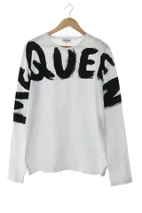 アレキサンダーマックイーン ALEXANDER MCQUEEN グラフィック ロゴ プリント 長袖 Tシャツ ロンT 664426 QTZ89 M 白 ホワイト ブランド古着ベクトル 中古☆AA★241210のサムネイル