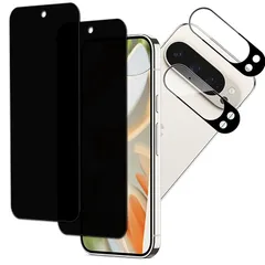 【2枚+2枚セットのぞき見防止】 KPNS 日本素材製 覗き見防止 Google Pixel 9 Pro 用 ガラスフィルム 強化ガラス カバー 保護フィルム 1のサムネイル