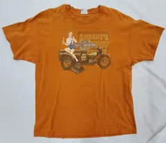 Harley-Davidson ハーレーダビッドソン  ピンナップガール ヘリテージサイクルズ  メンズXLサイズ オレンジ fg0827-3