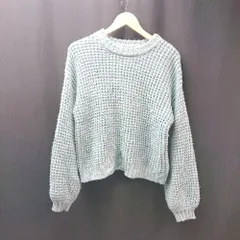 ◇ apart by lowrys クルーネックニット生地 秋冬向け カジュアル 長袖 セーター 表記なし スカイブルー レディース E  【1309250041658】