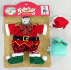 【中古】ぬいぐるみ ジェラトーニ(サンタ) コスチュームセット(ぬいぐるみ用衣装) 「ダッフィーのクリスマス2016」 東京ディズニーシー限定